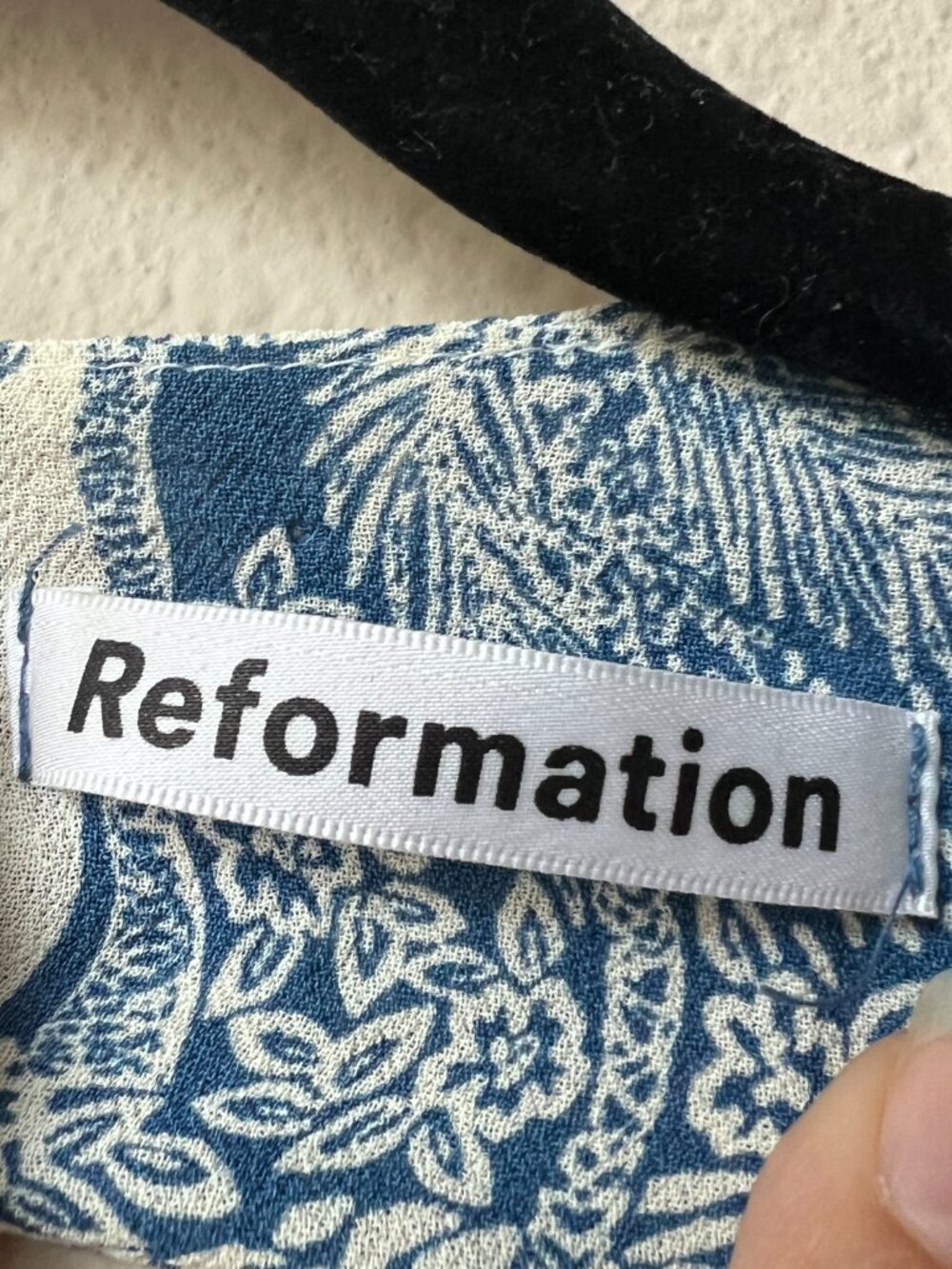 Reformation Palmer Blue White Surfboard Floral Midi Dress Size 6 - Picture 5 of 6